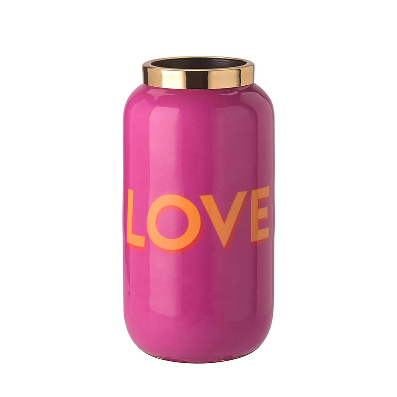 Vase Metall Fuchsia Love 12 cm