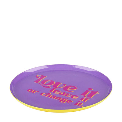 Dekotablett Love it Lila 13 cm