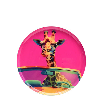 Dekotablett Giraffe Pink 13 cm