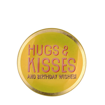 Glasteller Hugs & Kisses Gelb Klein
