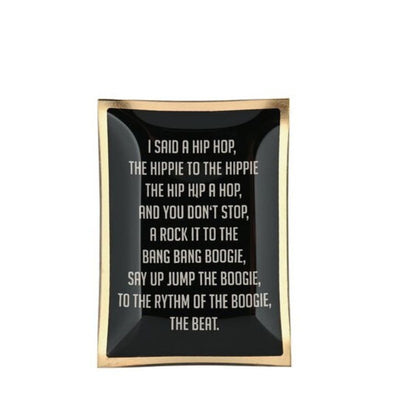 Glasteller Hip Hop schwarz mittel