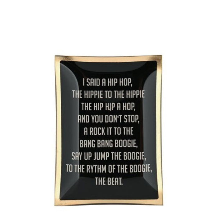 Glasteller Hip Hop schwarz mittel