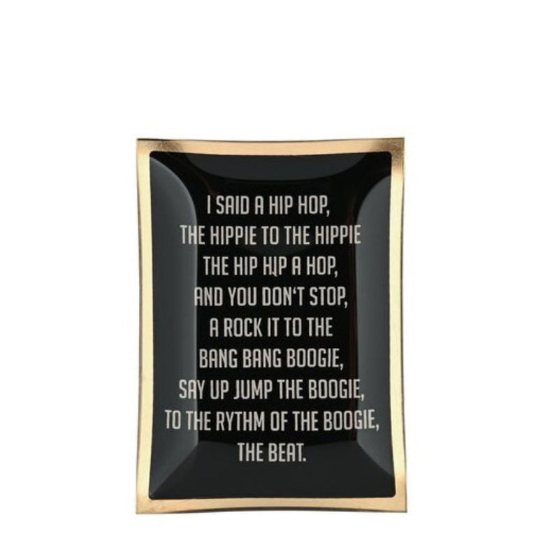 Glasteller Hip Hop schwarz mittel