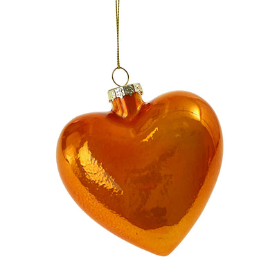 Glasherz Orange 10 cm