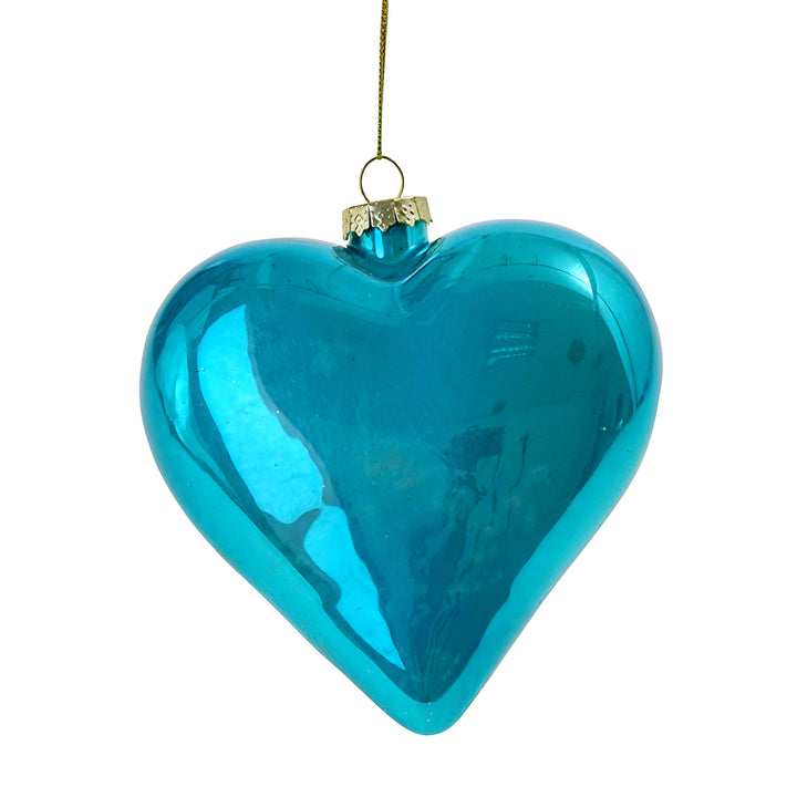 Glasherz Blau 12 cm