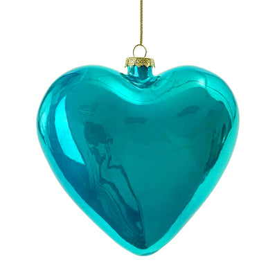 Glasherz Blau 15 cm