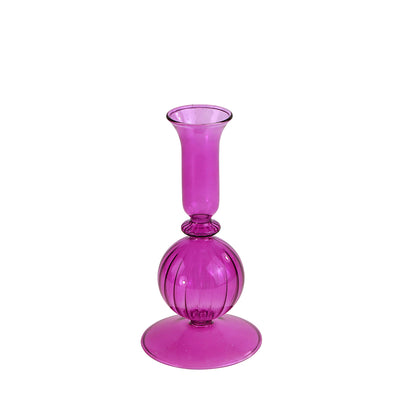 Glas Kerzenständer Lila