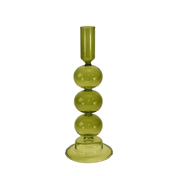 Glas Kerzenständer Dunkelgrün