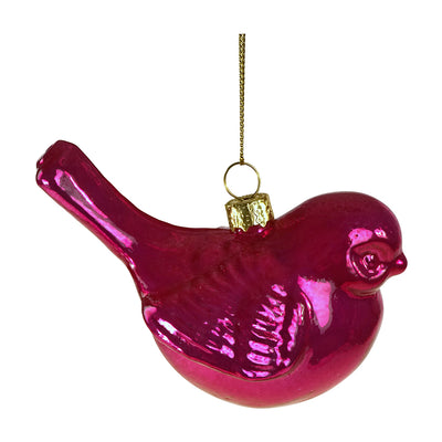Glas Vogel zum Hängen Pink