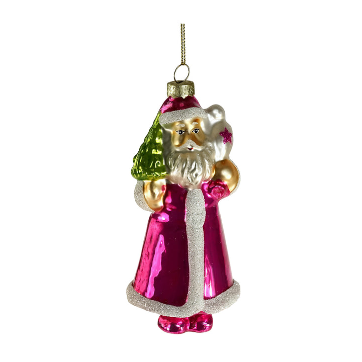 Glas Weihnachtsmann Pink