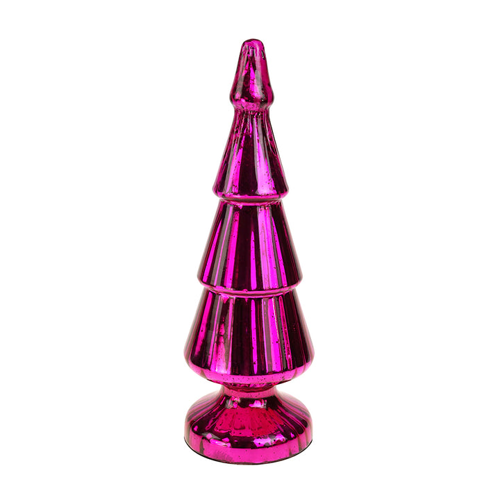 Glas Tanne magenta glänzend groß