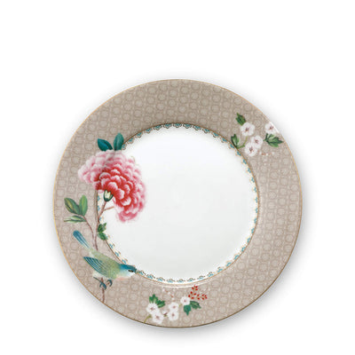 Pip Studio Frühstücksteller Blushing Birds khaki 21 cm