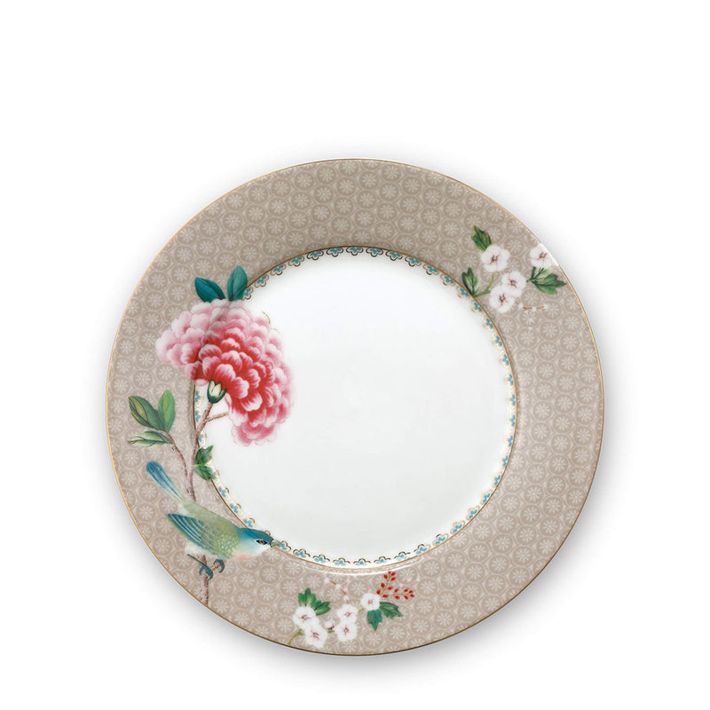 Pip Studio Frühstücksteller Blushing Birds khaki 21 cm