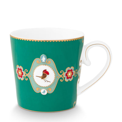 Pip Studio Tasse Love Birds grün groß