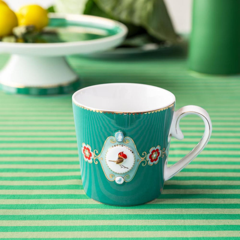 Pip Studio Tasse Love Birds grün groß