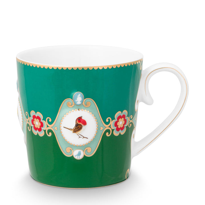 Pip Studio Tasse Love Birds Grüntöne grün groß