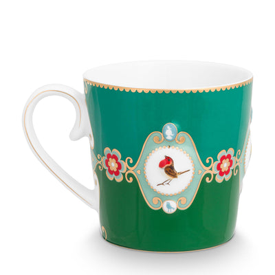 Pip Studio Tasse Love Birds Grüntöne grün groß