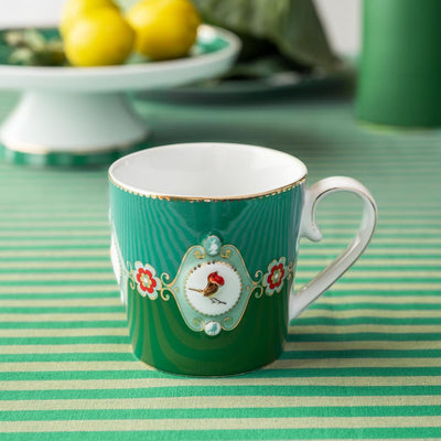 Pip Studio Tasse Love Birds Grüntöne grün groß