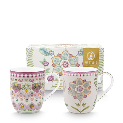 Pip Studio Tassen Lily & Lotus lila klein 2er-Set