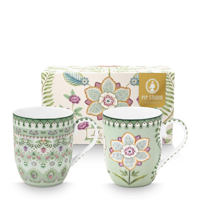 Pip Studio Tasse Lily & Lotus 2er-Set hellgrün klein