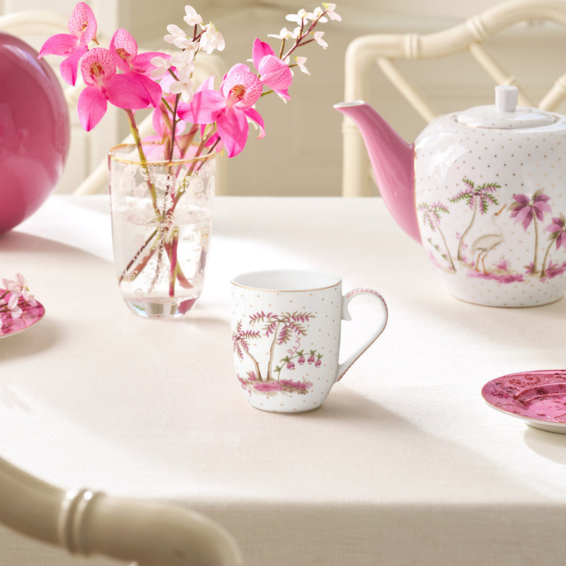 Pip Studio Tasse Jolie Punkte goldfarben rosa klein