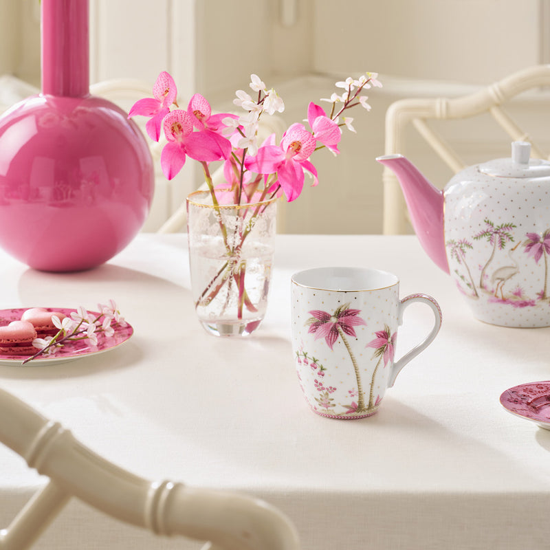 Pip Studio Tasse Jolie Punkte goldfarben rosa groß