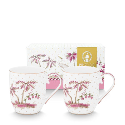 Pip Studio Tasse Jolie Punkte 2er-Set goldfarben rosa klein