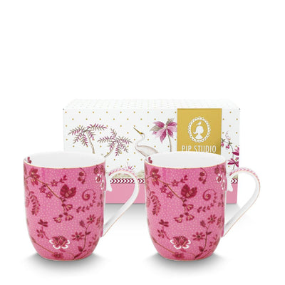 Pip Studio Tasse Jolie Blumen 2er-Set rosa klein