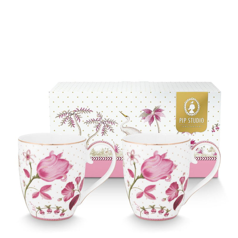 Pip Studio Tasse Jolie Tulpen 2er-Set rosa XL