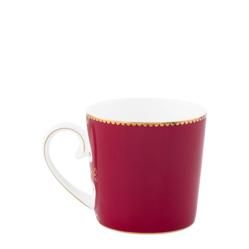 Pip Studio Tasse Love Birds Medaillon Hirsch dunkelrot klein
