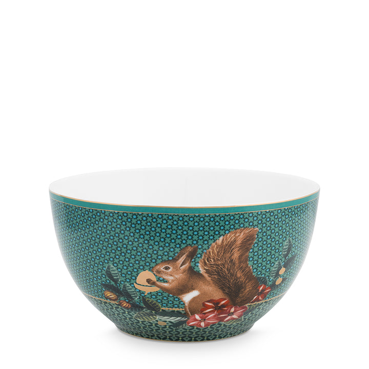 Pip Studio Schale Winter Wonderland Eichhörnchen Grün Groß