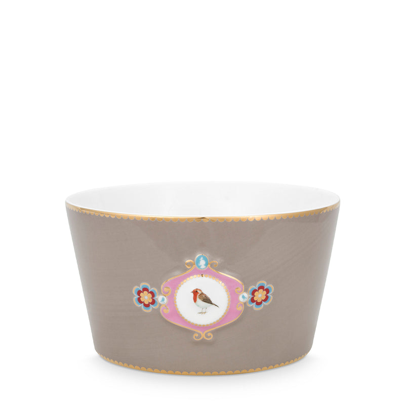 Pip Studio Schale Love Birds Medaillon khaki 15 cm