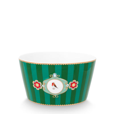 Pip Studio Schale Love Birds Streifen grün 15 cm