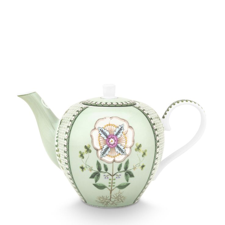 Pip Studio Teekanne Lily & Lotus gemustert hellgrün 1600 ml