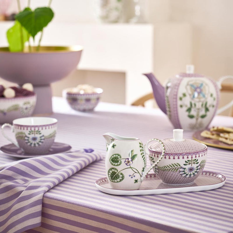 Pip Studio Milch & Zucker Tablett Lily & Lotus lila