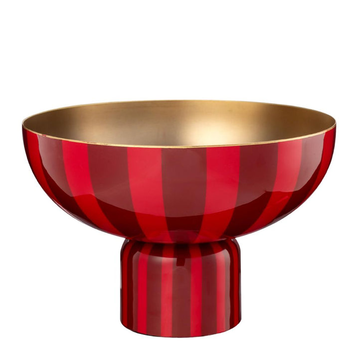 Pip Studio Metallschale Stripes hoch dunkelrot