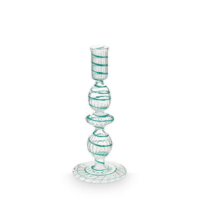 Pip Studio Kerzenhalter Glas gedreht hellblau 20 cm