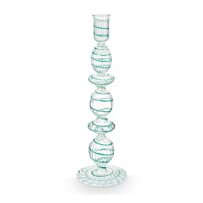Pip Studio Kerzenhalter Glas gedreht hellblau 28 cm