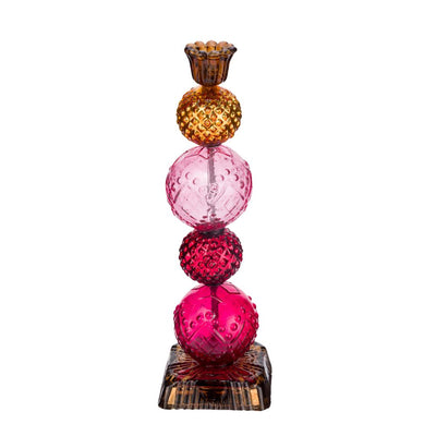 Pip Studio Kerzenhalter Glas rot-gelb 30 cm