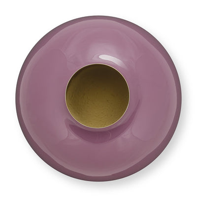Pip Studio Metallvase lila rund 23 cm glänzend