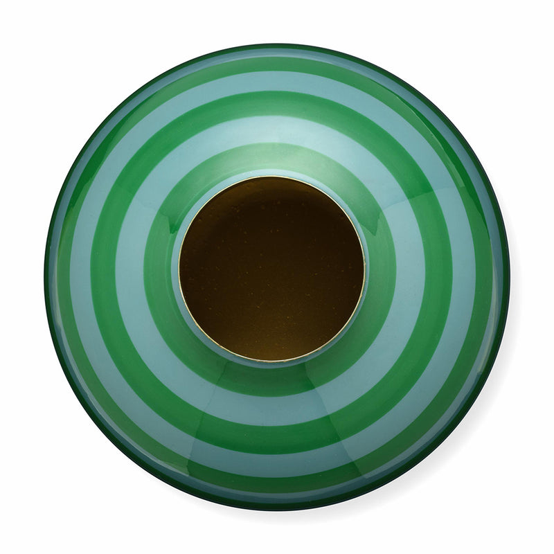 Pip Studio Metallvase grün Streifen 32 cm glänzend