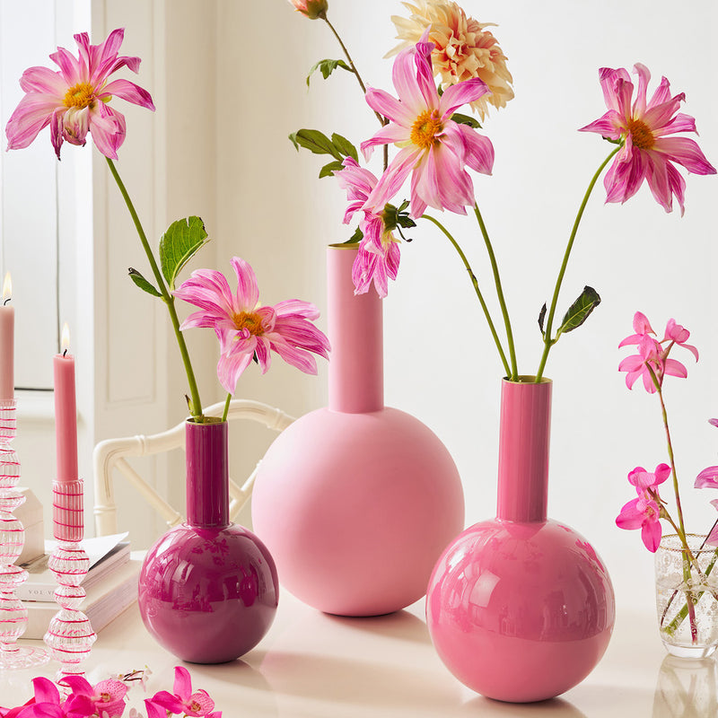 Pip Studio Metall Vase rosa 33 cm