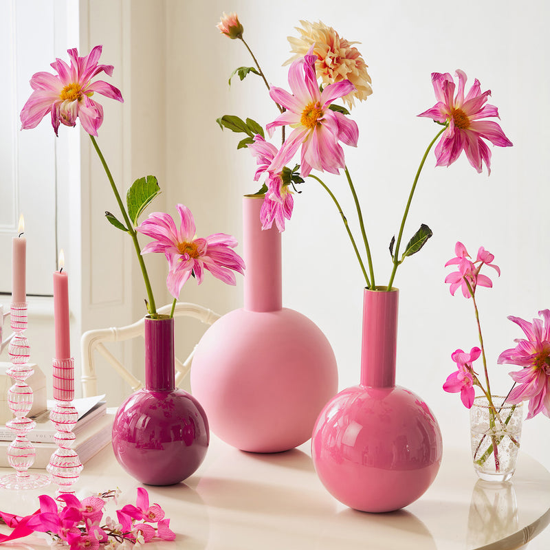 Pip Studio Metall Vase matt zartrosa 42 cm