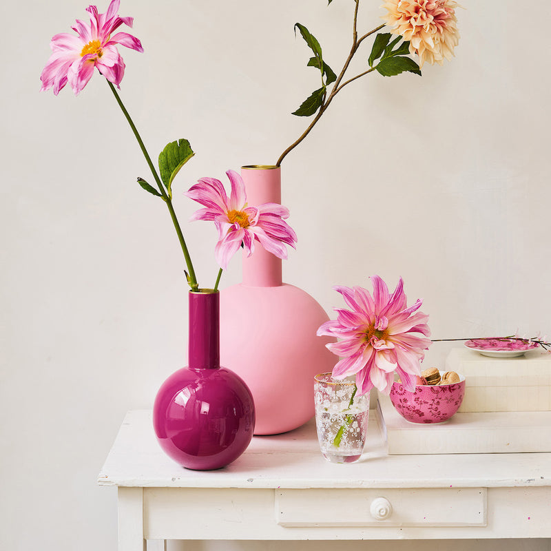 Pip Studio Metall Vase matt zartrosa 42 cm