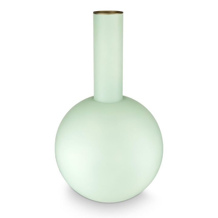 Pip Studio Metall Vase matt hellblau 42 cm