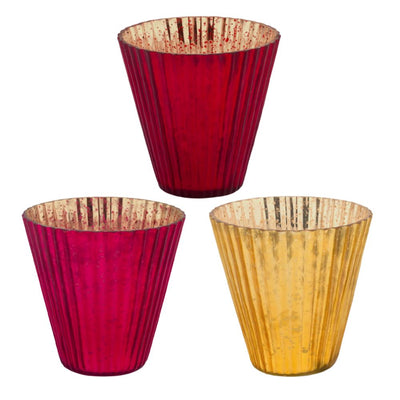 Pip Studio Teelichthalter Glas 3er Set medium