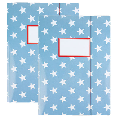 krima & isa Sammelmappe "Sterne" hellblau A4 2er Set