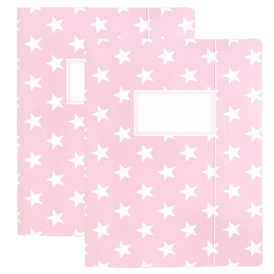 krima&isa Sammelmappe A4 rosa mit Sternen 2er Set