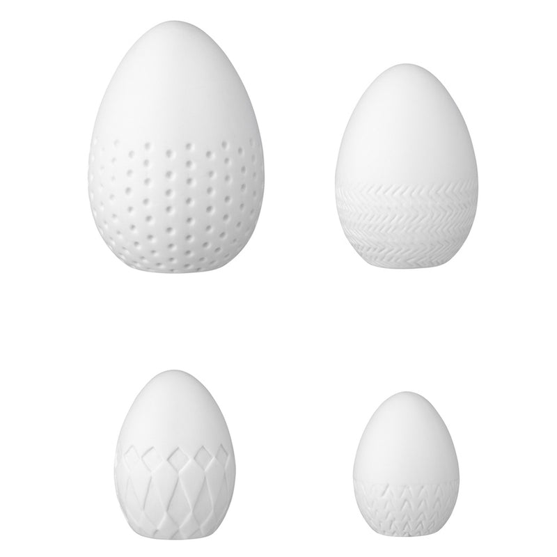 Räder FRÜHLINGSBOTEN Porzellaneier 4er-Set weiß