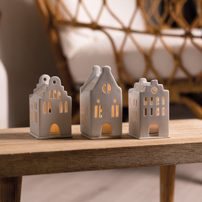 Räder ZUHAUSE Mini Lichthäuser Giebelhaus